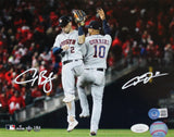 Yuli Gurriel/Alex Bregman Signed Astros 8x10 Celebration Photo-JSAW/BeckettWHolo