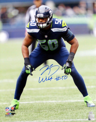 K.J. KJ WRIGHT AUTOGRAPHED 16X20 PHOTO SEATTLE SEAHAWKS MCS HOLO STOCK #144614