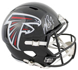 Falcons Michael Vick Signed 2003-19 TB Full Size Speed Rep Helmet BAS Witnessed