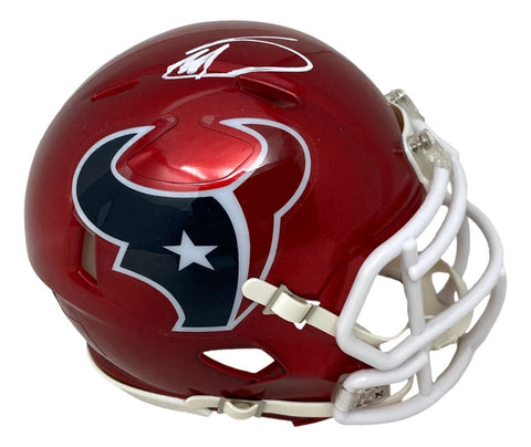 Stefon Diggs Signed Houston Texans Flash Mini Speed Helmet BAS