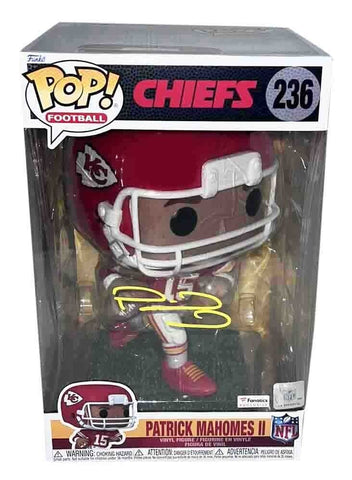 PATRICK MAHOMES SIGNED KANSAS CITY CHIEFS #236 JUMBO FUNKO POP FIGURE BECKETT