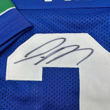 Autographed/Signed Jamal Adams Seattle Retro Blue Football Jersey JSA COA