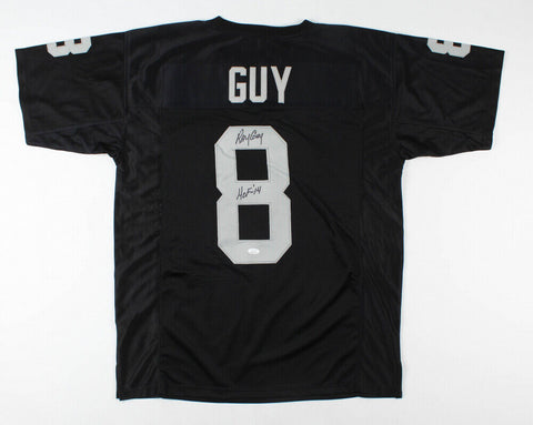 Ray Guy Signed Los Angeles Raiders Jersey "HOF 14" (JSA) 7xPro Bowl Punter