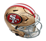 Steve Young, Joe Montana and Jimmy Garoppolo Signed San Francisco 49ers Speed Fl