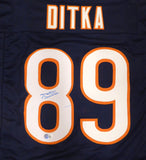 Chicago Bears Mike Ditka Autographed Blue Jersey (Mark) Beckett BAS QR #BK82173