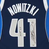 Dirk Nowitzki Autographed "HOF 23" Mavericks 2010 Blue Nike Jersey Fanatics