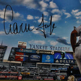 Aaron Judge Autographed 16" x 20" "Running On Field" Framed Photo Fanatics