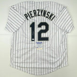 Autographed/Signed AJ A.J. PIERZYNSKI Chicago Pinstripe Baseball Jersey PSA COA