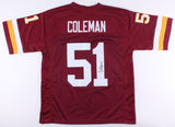 Monte Coleman Signed Washington Redskins Jersey (JSA) 3xSuper Bowl Champion