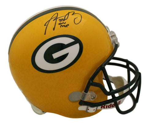 Aaron Rodgers Autographed Green Bay Packers Replica Helmet MVP JSA