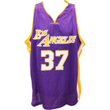 Ron Artest Autographed/Signed Purple Pro Style Jersey Beckett 45974