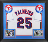 Rafael Palmeiro Authentic Signed White Pro Style Framed Jersey BAS Witnessed