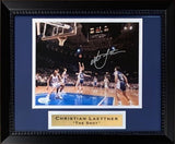 Christian Laettner Autographed Duke THE SHOT Basketball Framed 8x10 Photo JSA