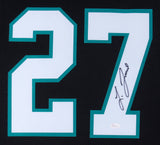 Leonard Fournette Signed Jaguars 35x43 Custom Framed Jersey (JSA COA)