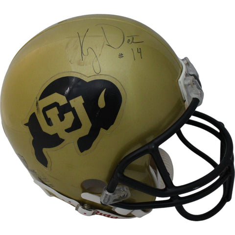 Koy Detmer Signed Colorado Buffaloes Game Used Authentic Helmet BAS 44700