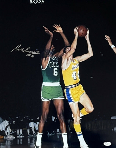 Bill Russell Boston Celtics Signed 16x20 Photo vs Los Angeles Lakers JSA