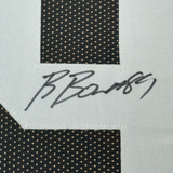 Framed Autographed/Signed Brock Bowers 35x39 Las Vegas Black Jersey Beckett COA