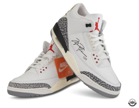 Michael Jordan Autographed Nike Air Jordan 3 Retro 'Reimagined' Shoes UDA LE 23