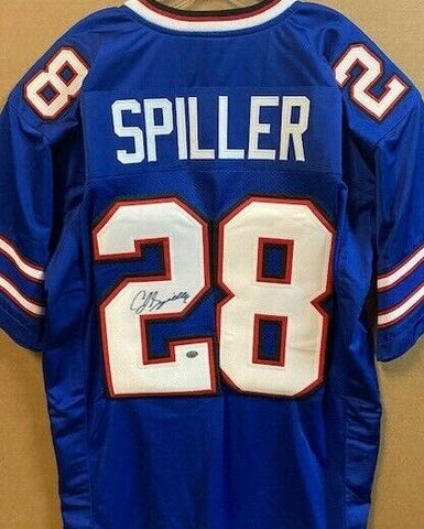 C J Spiller Signed Bills Jersey (GTSM Hologram) Buffalo All Pro Defensive Tackle