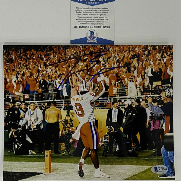 Autographed/Signed TRAVIS ETIENNE JR Clemson Tigers 8x10 Photo Beckett COA #2