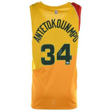 GIANNIS ANTETOKOUNMPO Milwaukee Bucks Autographed City Edition Jersey FANATICS