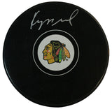 Philipp Kurashev Autographed/Signed Chicago Blackhawks Puck Fanatics 35445