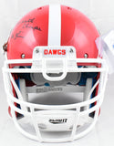Herschel Walker Autographed Georgia F/S Authentic Stats Helmet-Beckett W