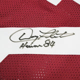 BOSTON COLLEGE EAGLES DOUG FLUTIE AUTOGRAPHED RED JERSEY BECKETT WITNESS 211887