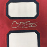 Framed Autographed/Signed Curt Schilling 33x42 Boston White Jersey JSA COA Auto