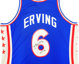 76ERS JULIUS DR. J ERVING AUTOGRAPHED MITCHELL & NESS JERSEY XL BECKETT 230253