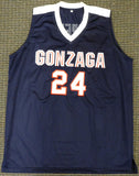 GONZAGA BULLDOGS COREY KISPERT AUTOGRAPHED BLUE JERSEY MCS HOLO STOCK #194889