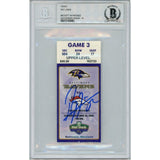 Ray Lewis Autographed Baltimore Ravens 10/26/03 Ticket Stub Beckett 47569