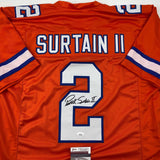 Autographed/Signed Patrick Surtain II Denver Retro Orange Jersey JSA COA