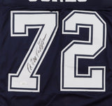 Ed Too Tall Jones Signed Cowboys Jersey (JSACOA) Dallas 3xPro Bowl Defensive End