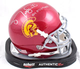 Matt Leinart Autographed USC Trojans Schutt Mini Helmet W/ Heisman- JSA W