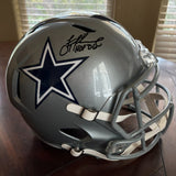 Troy Aikman Autographed Signed Dallas Cowboys FS Replica Helmet w/ HOF 06 BAS