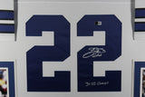 Emmitt Smith Autographed Cowboys Mitchell Ness Framed Jersey 3 x CHAMP Beckett W