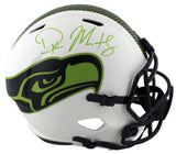 Seahawks DK Metcalf Signed Lunar Full Size Speed Rep Helmet BAS Witnessed