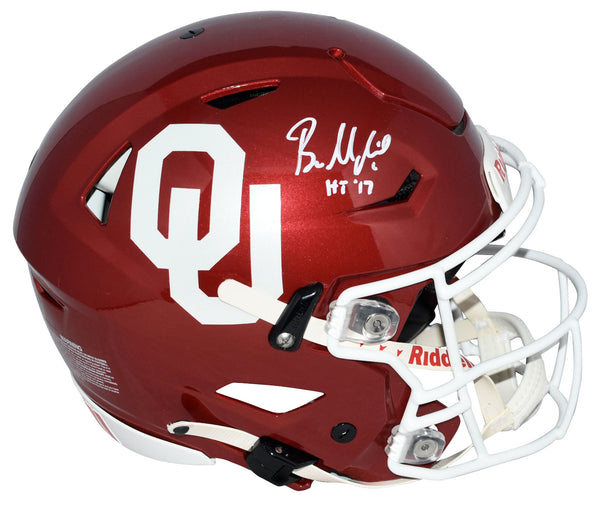 BAKER MAYFIELD SIGNED OKLAHOMA SOONERS AUTHENTIC SPEEDFLEX HELMET W/ HT 17