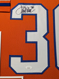 FRAMED DENVER BRONCOS TERRELL DAVIS AUTOGRAPHED SIGNED JERSEY JSA COA