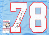 Curley Culp Signed Houston Oilers Jersey Inscribed "HOF 13" (JSA COA) 6xPro Bowl