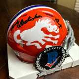 Randy Gradishar Autographed Signed Denver Broncos Throwback Mini Helmet Beckett