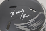 Randall Cunningham Signed Philadelphia Eagles Slate F/S Helmet BAS 45885