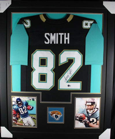 JIMMY SMITH (Jaguars black TOWER) Signed Autographed Framed Jersey Beckett