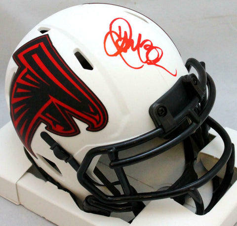 Jamal Anderson Autographed Falcons Lunar Speed Mini Helmet- JSA W *Red