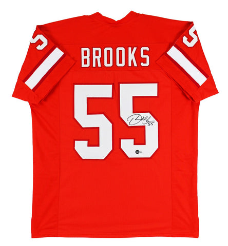 Derrick Brooks Authentic Signed Orange Throwback Pro Style Jersey BAS Witnessed