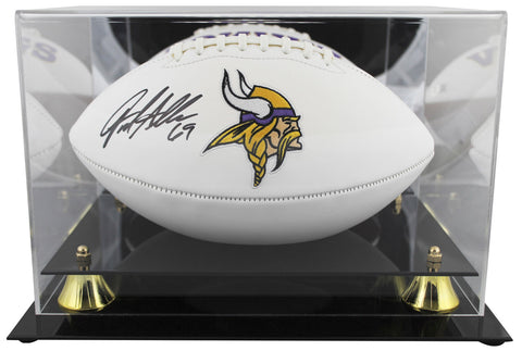 Vikings Jared Allen Authentic Signed White Panel Logo Football w/ Case BAS Wit