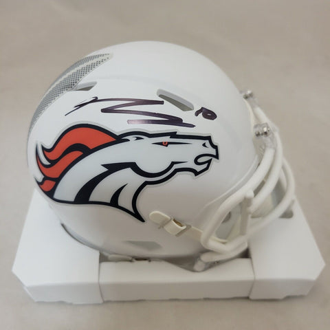 BO NIX SIGNED DENVER BRONCOS 2024 ALTERNATE SPEED MINI HELMET BECKETT QR