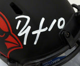 DEANDRE HOPKINS AUTOGRAPHED CARDINALS ECLIPSE BLACK MINI HELMET BECKETT 191110