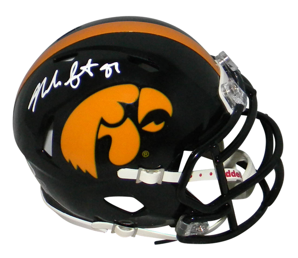 NOAH FANT AUTOGRAPHED SIGNED IOWA HAWKEYES SPEED MINI HELMET BECKETT